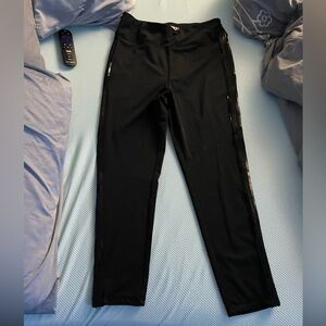 NWOT black Fila leggings with sparkles down the side